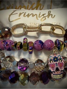 New ERIMISH Bracelets 4 Pc- Halloween - Custom Regular, Kids or Extended Size